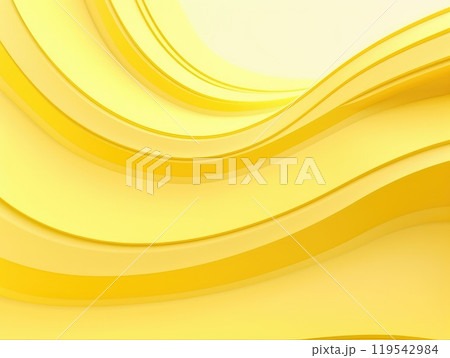 Abstract yellow wave lines background, 3d...のイラスト素材 [119542984] - PIXTA