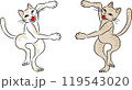 鳥獣戯画　猫　ダンス 119543020