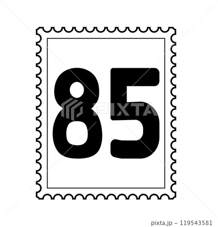 85円の日本の切手のイラスト 85円の日本の切手のイラスト 119543581