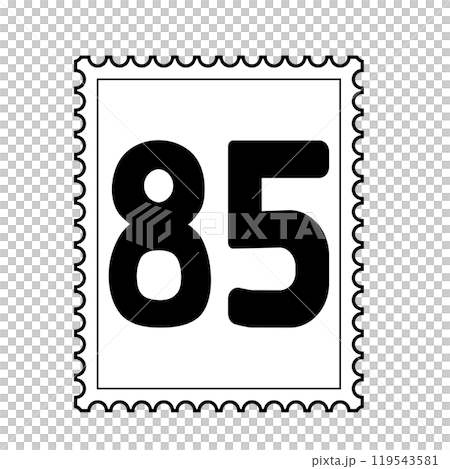 85円の日本の切手のイラスト 85円の日本の切手のイラスト 119543581