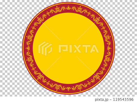 Ornamental frame in Indian style. Vector data. Ornamental frame in Indian style. Vector data. 119543596