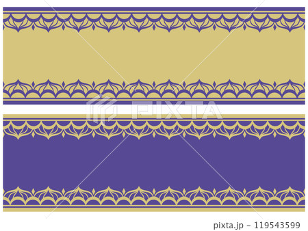 インド風の飾り罫セット。ベクターデータ。 インド風の飾り罫セット。ベクターデータ。 119543599