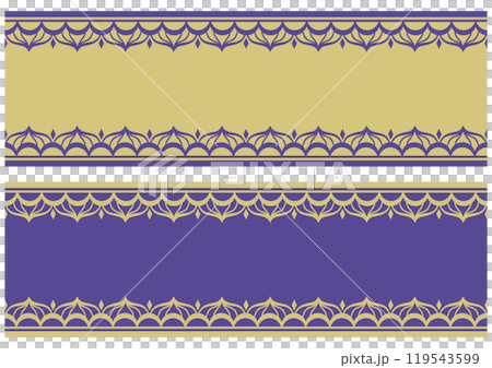 インド風の飾り罫セット。ベクターデータ。 インド風の飾り罫セット。ベクターデータ。 119543599