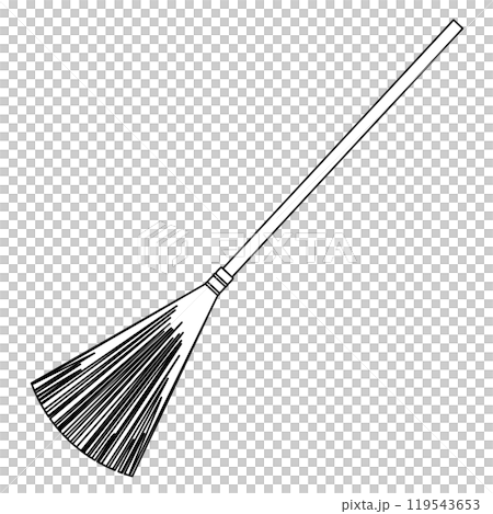 An illustration of a broom, a cleaning tool An illustration of a broom, a cleaning tool 119543653