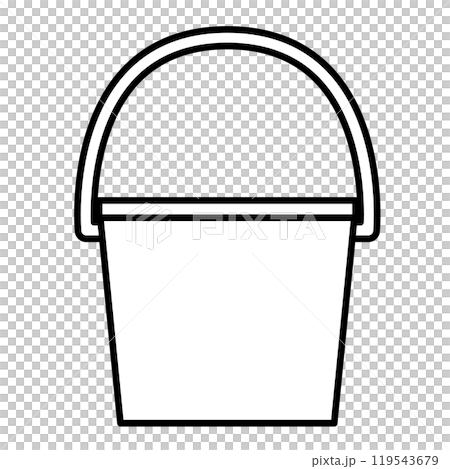 シンプルなひとつのバケツのイラスト シンプルなひとつのバケツのイラスト 119543679