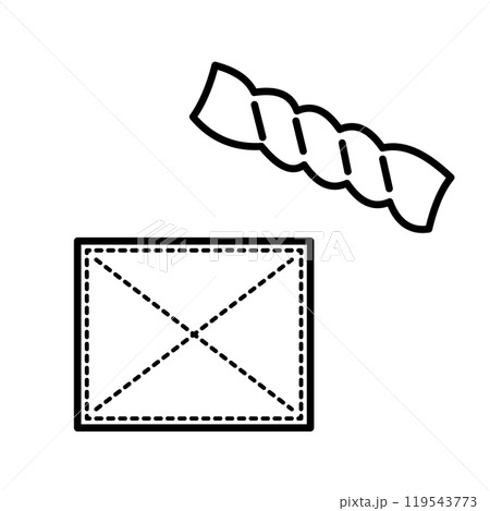 絞った雑巾と広げた雑巾のイラスト 119543773