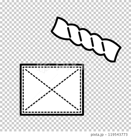 擰乾的抹布和展開的抹布的插圖 119543773