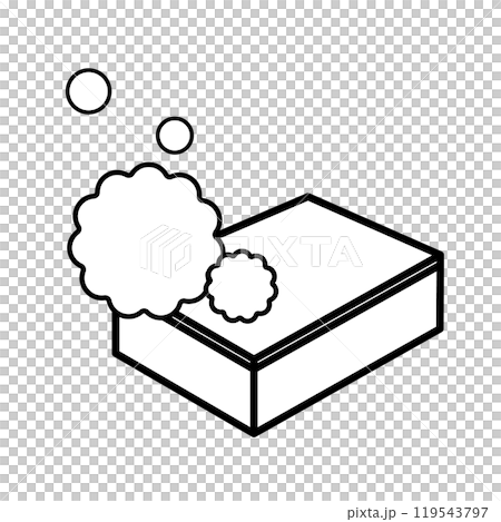 帶有氣泡的海綿插圖 119543797