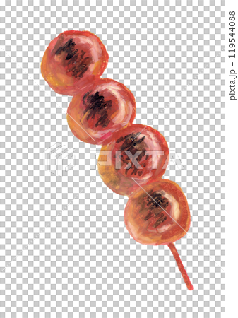 用油畫棒繪製的御手洗團子插圖 119544088