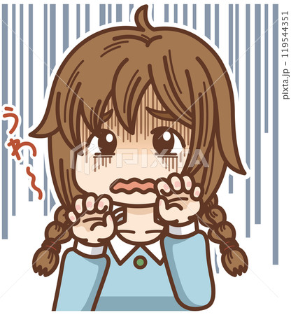 ドン引きしている女の子 119544351