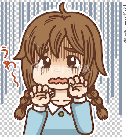 ドン引きしている女の子 119544351