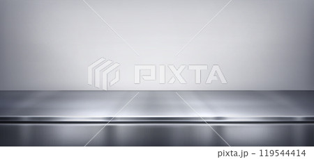 Sleek grey metal shiny surface 119544414