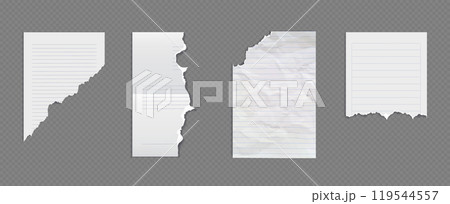 Crumpled torn white school lined notebook paper Crumpled torn white school lined notebook paper 119544557