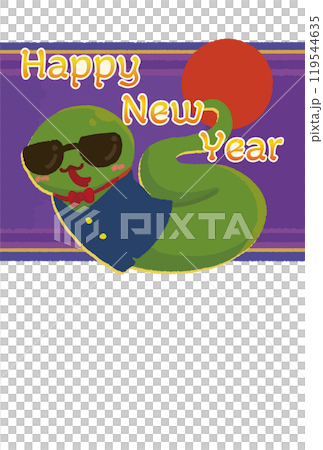 2025年新年賀卡材料,上面覆蓋著Samplus的流行蛇 2025年新年賀卡材料,上面覆蓋著Samplus的流行蛇 119544635