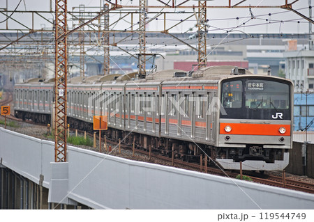 武蔵野線　西浦和－北朝霞　JR東日本　205系　M6編成（幕張） 119544749