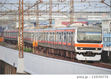 武蔵野線　西浦和－北朝霞　JR東日本　209系500番台　M72編成（幕張） 119544778