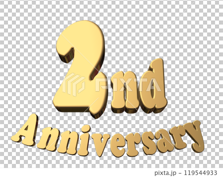 3DCG character "2nd Anniversary/2nd anniversary" gold, gold 3DCG character "2nd Anniversary/2nd anniversary" gold, gold 119544933