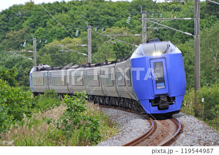 千歳線　植苗－沼ノ端　JR北海道　キハ281系　スーパー北斗 119544987