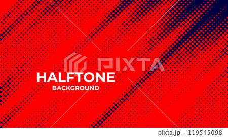 Abstract halftone background with red and navy color Abstract halftone background with red and navy color 119545098