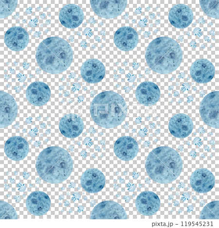 Moon jellyfish abstract watercolor seamless pattern isolated on white. Clip art. High quality hand-drawn blue monochromatic art for textile, wrapping paper, wallpaper, stationary design, room decor Moon jellyfish abstract watercolor seamless pattern isolated on white. Clip art. High quality hand-drawn blue monochromatic art for textile, wrapping paper, wallpaper, stationary design, room decor 119545231