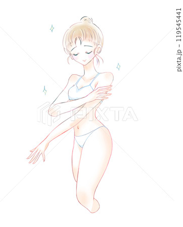美容イメージの女性　下着 119545441