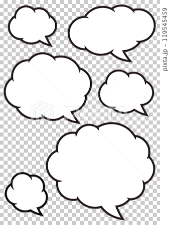 Cloud-like, puffy speech bubble Cloud-like, puffy speech bubble 119545459
