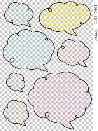 Colorful dot speech bubble Colorful dot speech bubble 119545461