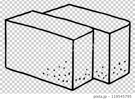 Castella 2 slices line drawing 119545795
