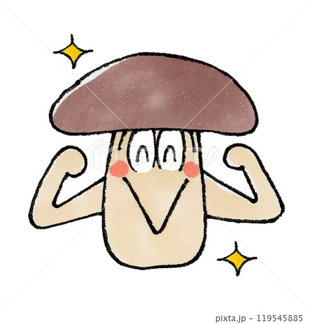 元気なキノコのキャラクター 119545885