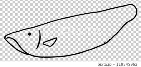 Young sweetfish line drawing 119545962