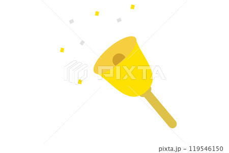 にぎやかしのベルと紙吹雪のアイコン 119546150