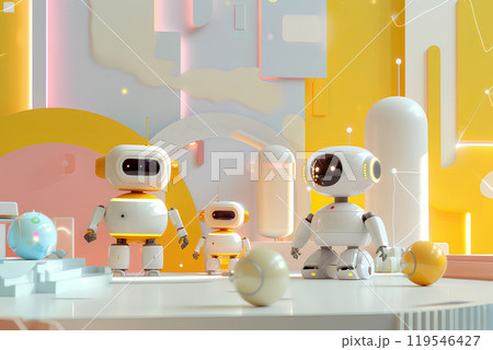 AIロボットたちのオフィス風景-2 119546427