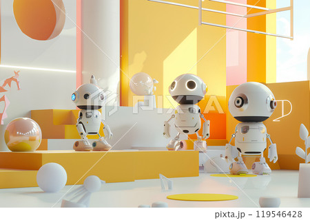 AIロボットたちのオフィス風景-2 119546428