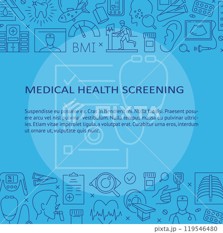 Medical health screening banner template Medical health screening banner template 119546480