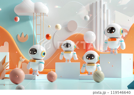 AIロボットたちのオフィス風景-5 119546640