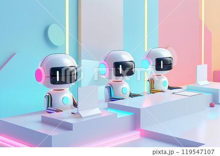 AIロボットたちのオフィス風景-8 119547107