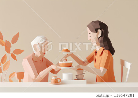 患者さんを看病する看護士さん-1 119547291