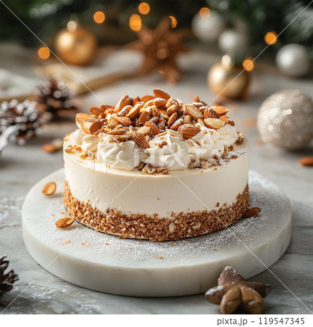 A close-up of a almond cake very appetizing 119547345