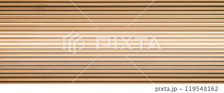 Wooden wall texture with horizontal pattern wooden acoustic panel background. Wooden wall texture with horizontal pattern wooden acoustic panel background. 119548162