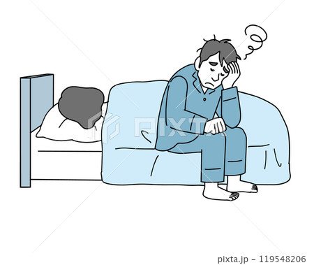 性欲が低下して悩む男性 性欲が低下して悩む男性 119548206