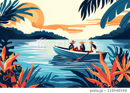 小型ボートで楽しむ女子旅 小型ボートで楽しむ女子旅 119548549