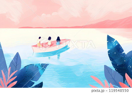小型ボートで楽しむ女子旅 119548550