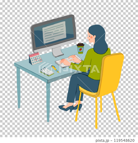 Business person working on a personal computer 119548620
