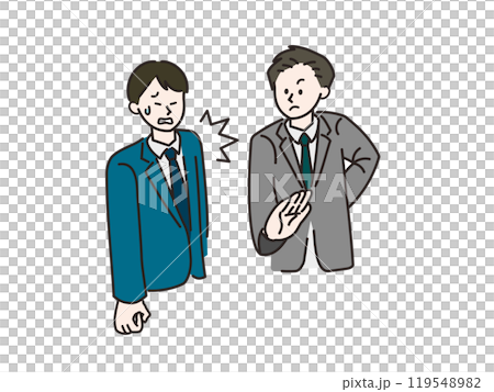 パワハラを受けるビジネスマン_身体的侵害 119548982