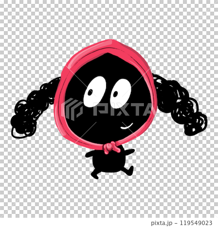Cute girl character design - Carbon Girl - wearing scarf, smile girl character 119549023