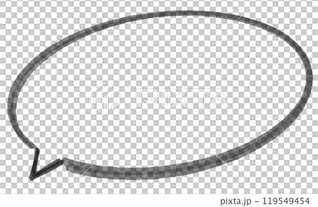 手描き風の黒い吹き出しイラスト - シンプルで柔らかいコミックスタイル 119549454