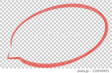 赤い手描き風の吹き出しイラスト - シンプルで柔らかいコミックスタイル 119549455