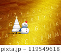 雪だるまとクリスマスツリー 119549618