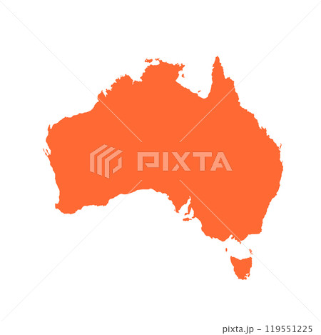 Map of Australian, sign silhouette. World Map Globe. Vector Illustration isolated on white background. African continent Map of Australian, sign silhouette. World Map Globe. Vector Illustration isolated on white background. African continent 119551225