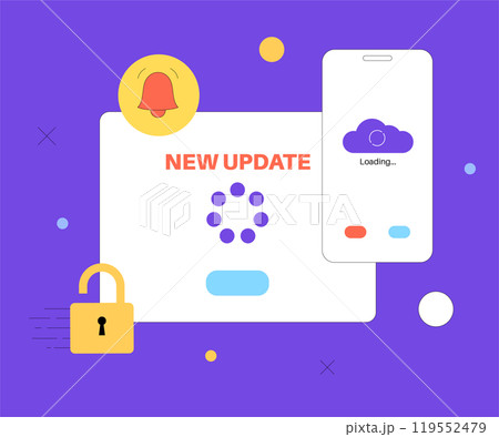 System update concept System update concept 119552479